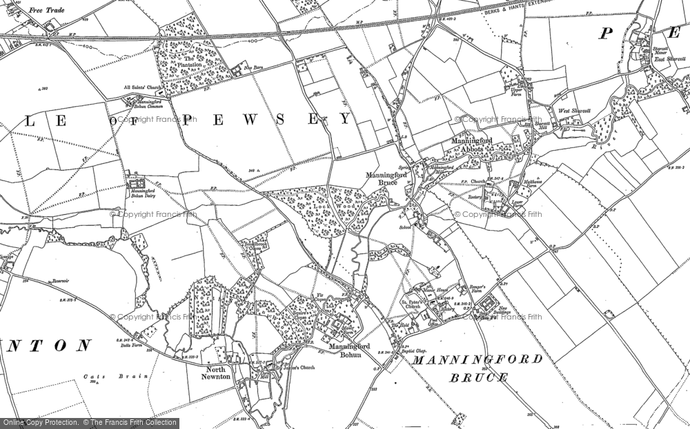 Old Map of Manningford Bruce, 1899 in 1899
