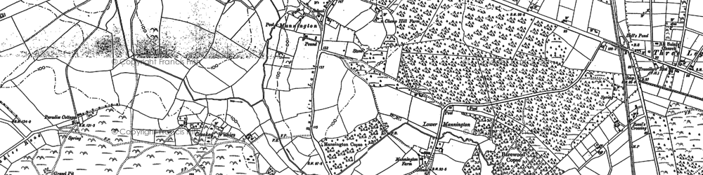 Old map of Lower Mannington in 1900