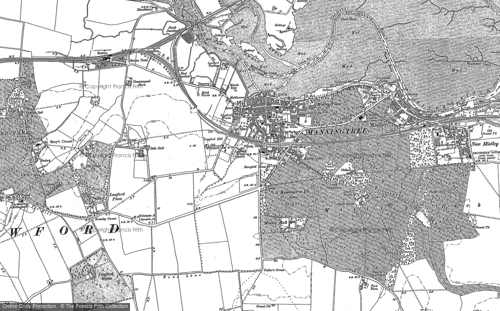 Old Map of Manningtree, 1896 - 1902 in 1896
