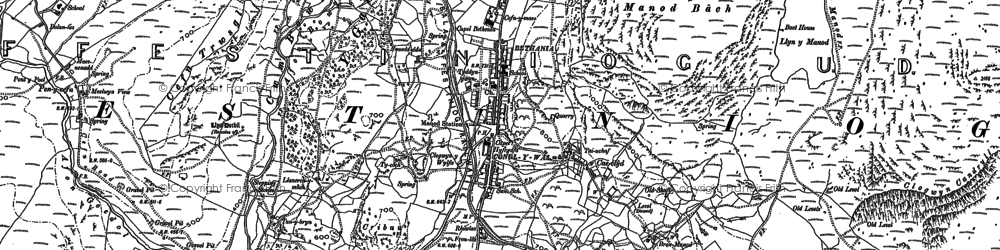 Old map of Manod in 1888