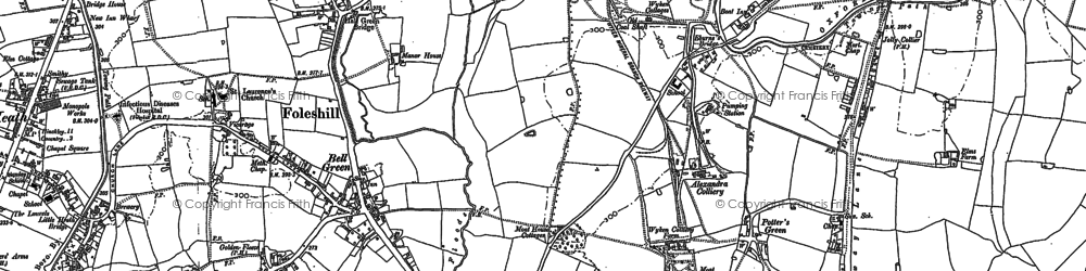 Old map of Wood End in 1886