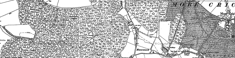 Old map of Manswood in 1886