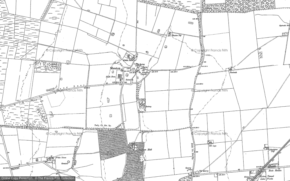 Old Map of Manton, 1885 in 1885