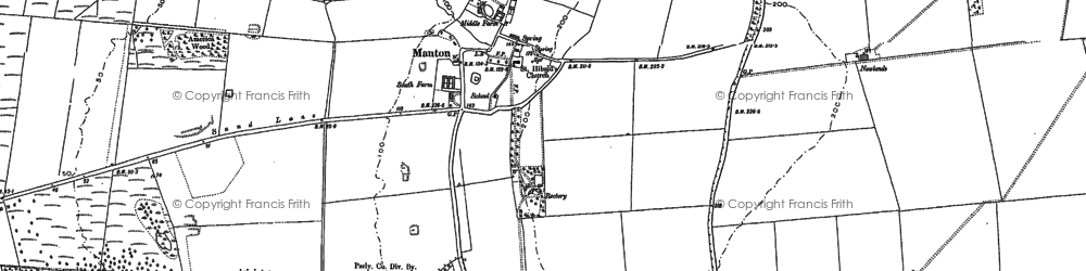 Old map of Manton in 1885