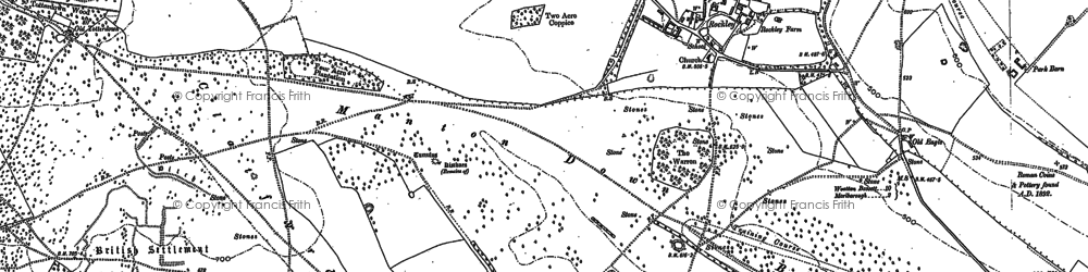 Old map of Barton Down in 1899