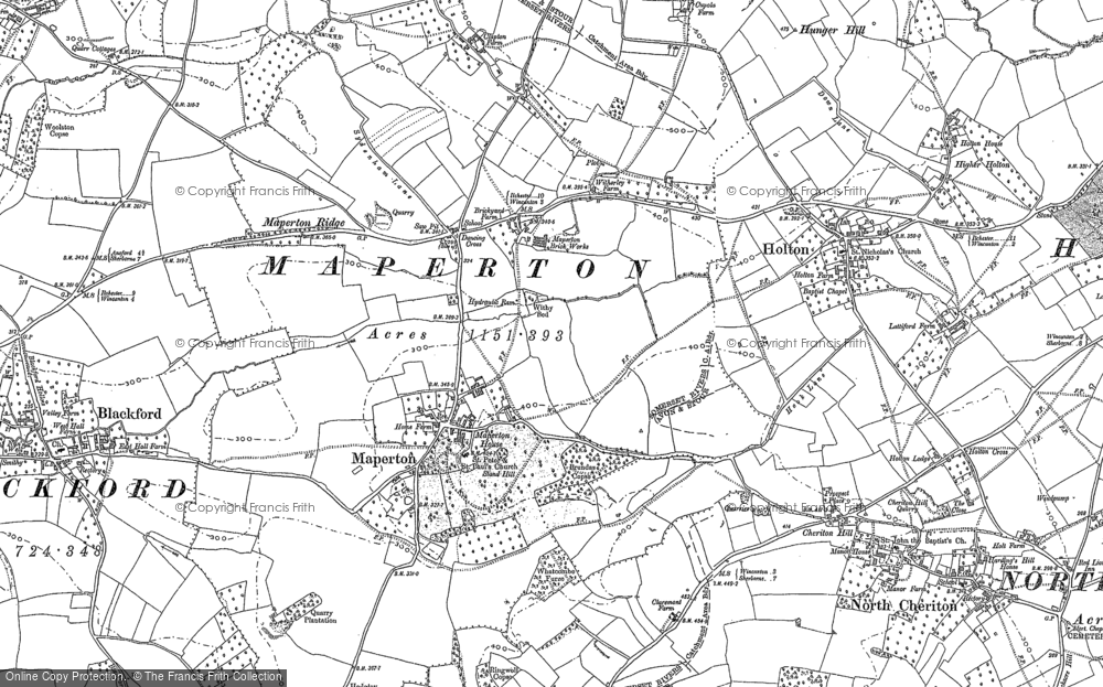 Old Map of Maperton, 1885 in 1885