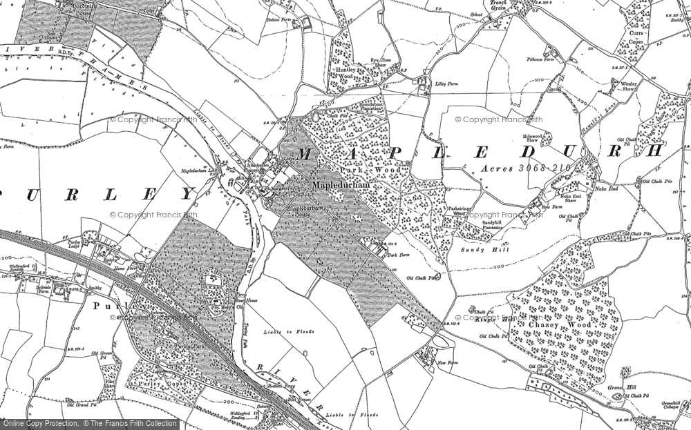 Old Map of Mapledurham, 1910 in 1910