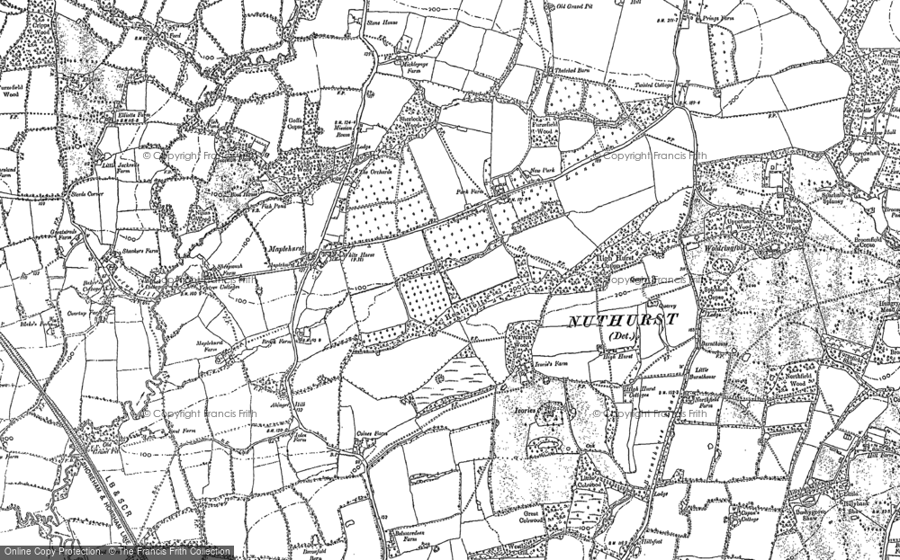 Old Map of Historic Map covering Belmoredean in 1896