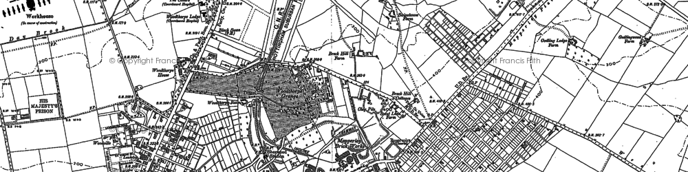 Old map of Mapperley in 1881