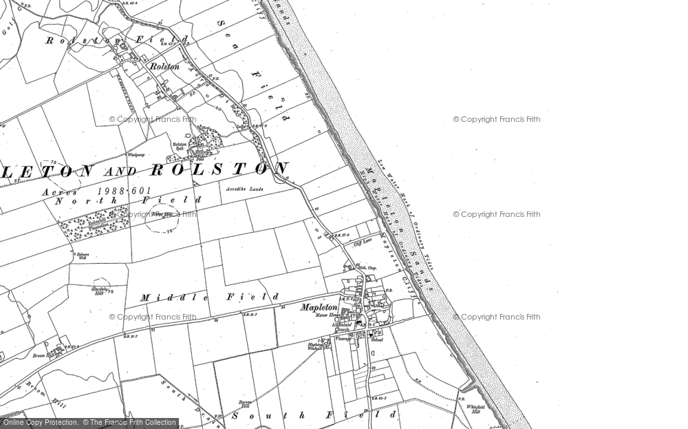 Old Map of Mappleton, 1899 - 1900 in 1899