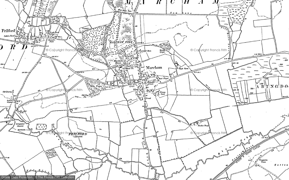 Old Map of Marcham, 1898 - 1911 in 1898