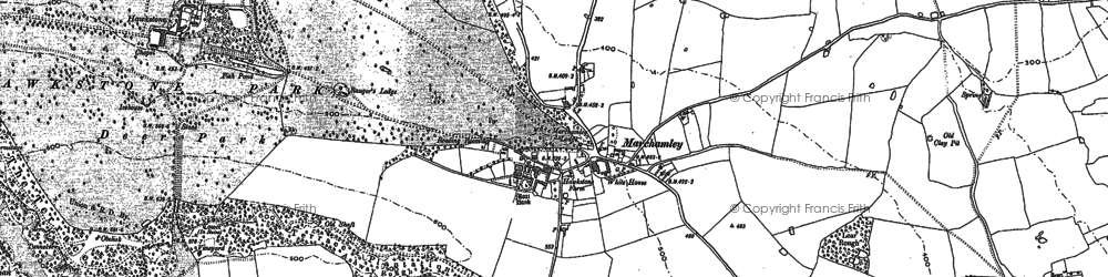 Old map of Marchamley in 1880