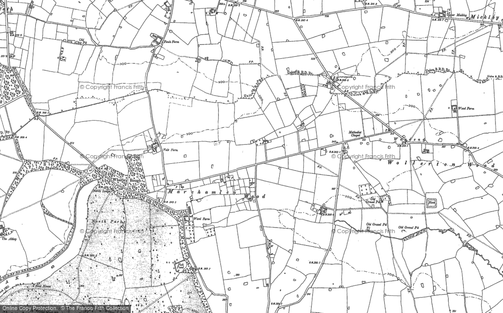 Old Map of Historic Map covering Broadhay in 1880