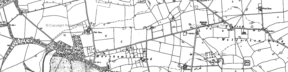 Old map of Broadhay in 1880