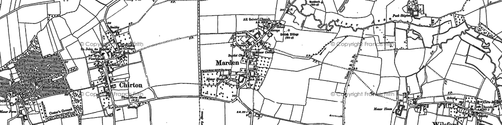 Old map of Marden in 1899
