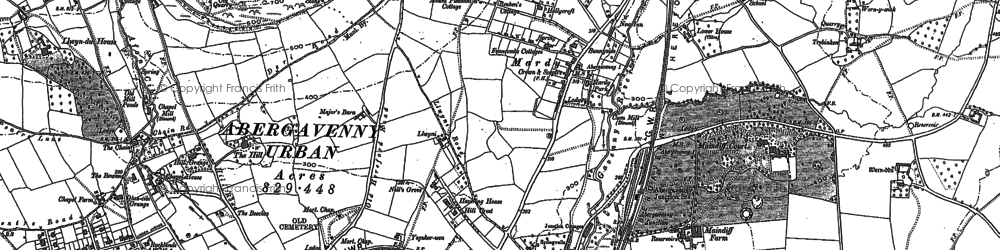 Old map of Mardy in 1899