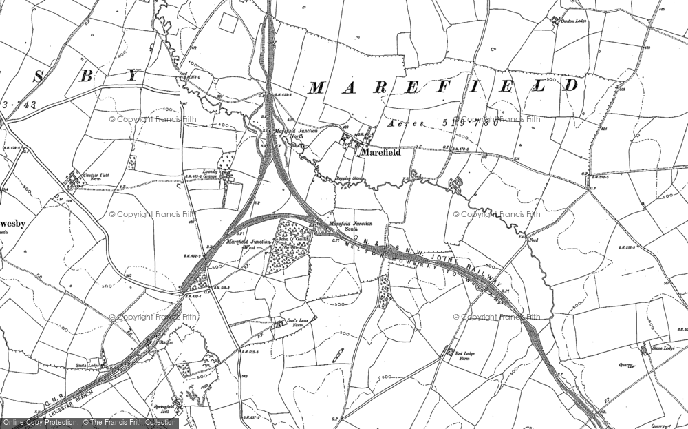 Old Map of Marefield, 1884 - 1902 in 1884