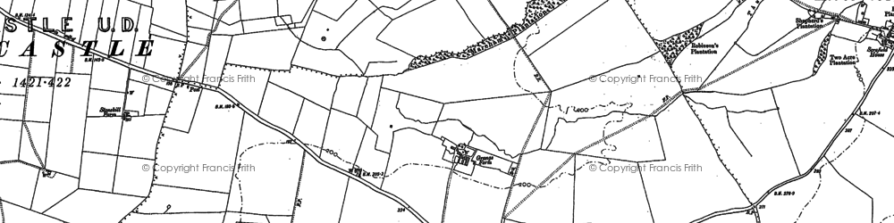 Old map of Mareham on the Hill in 1887