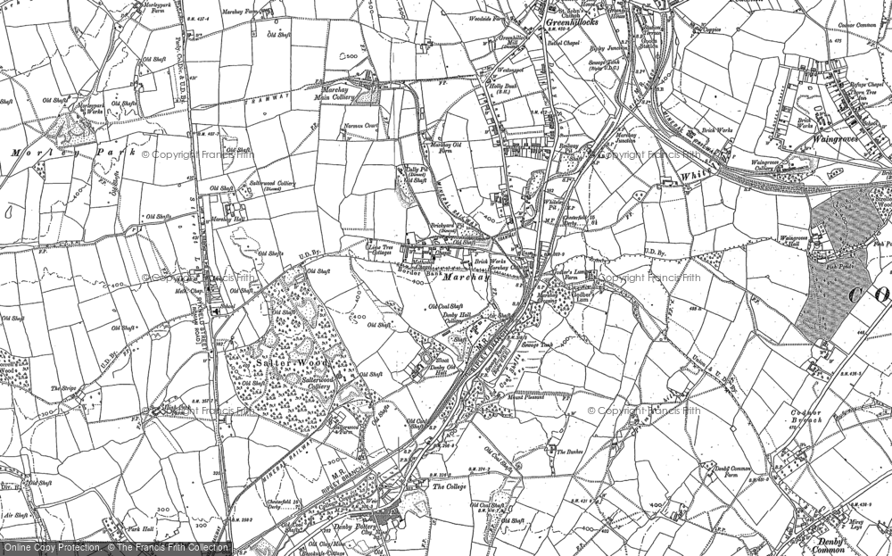 Old Map of Historic Map covering Street Lane in 1880
