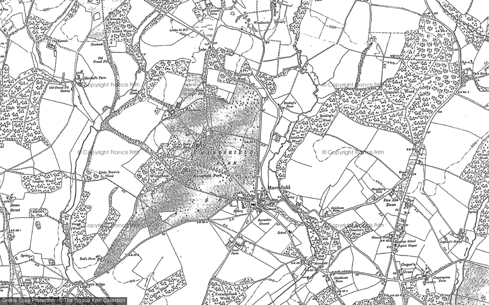 Old Map of Maresfield, 1873 - 1898 in 1873