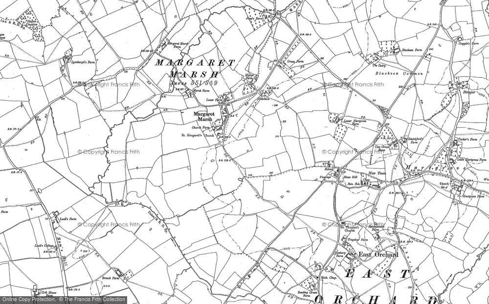 Old Map of Margaret Marsh, 1900 - 1901 in 1900