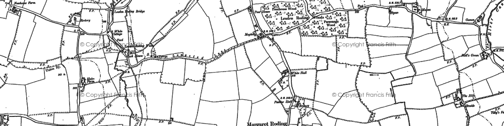 Old map of Berners Hall in 1895
