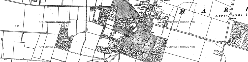 Old map of Marham in 1881