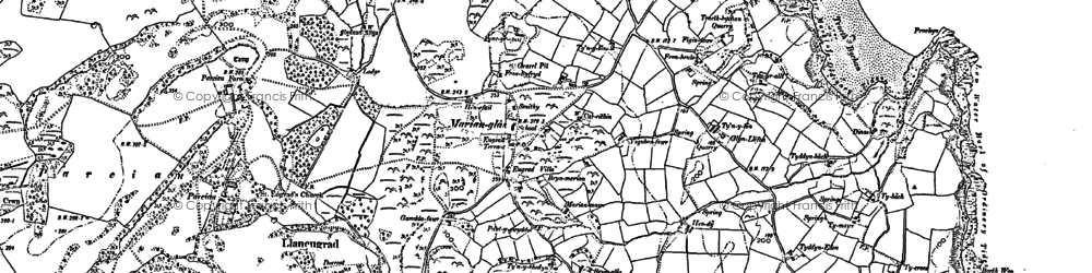 Old map of Marian-glas in 1887