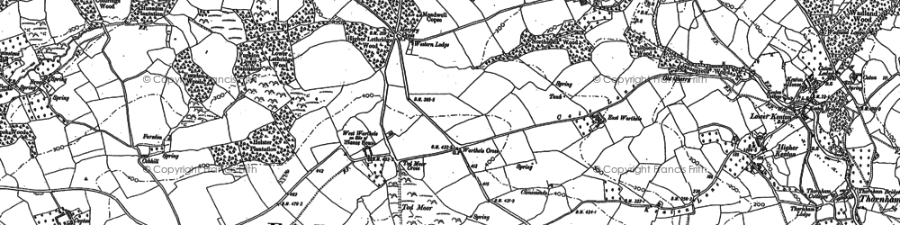 Old map of Marjery Cross in 1886