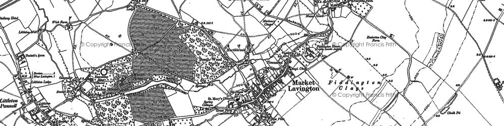 Old map of Market Lavington in 1899