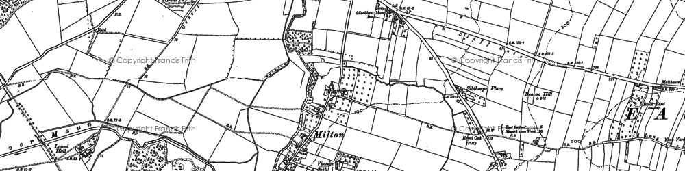 Old map of Markham Moor in 1884