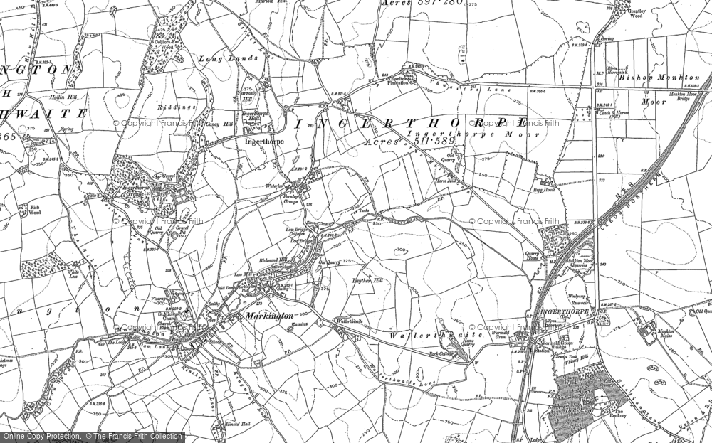 Old Map of Historic Map covering Barsneb in 1890