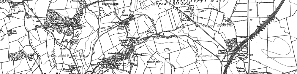 Old map of Markington in 1890