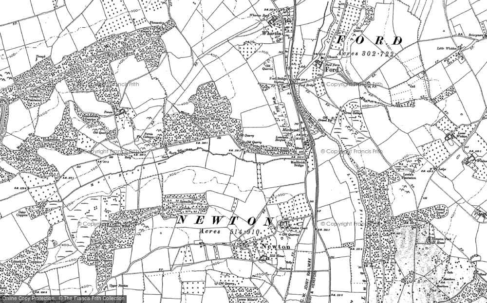 Old Map of Marlbrook, 1885 in 1885