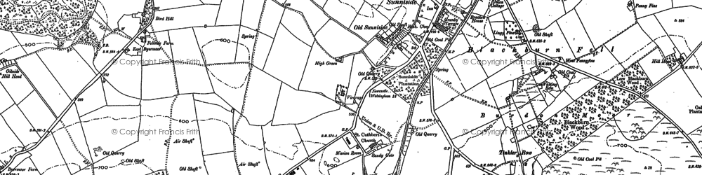 Old map of Causey in 1895