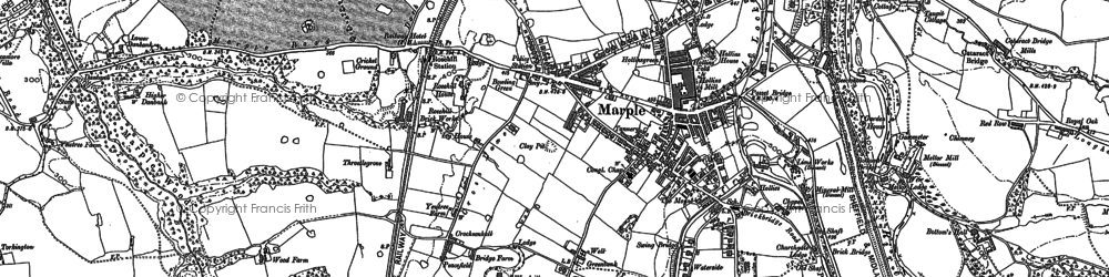 Old map of Marple in 1907