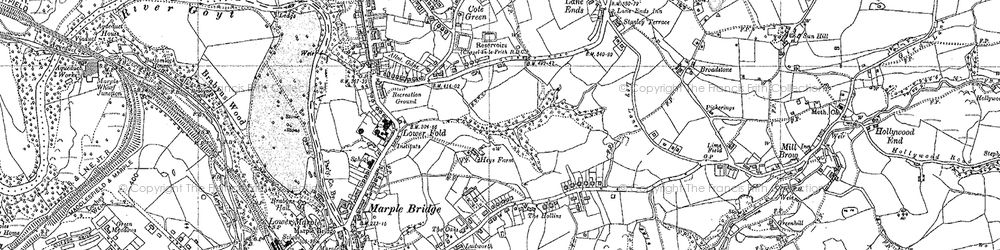 Old map of Marple Bridge in 1938