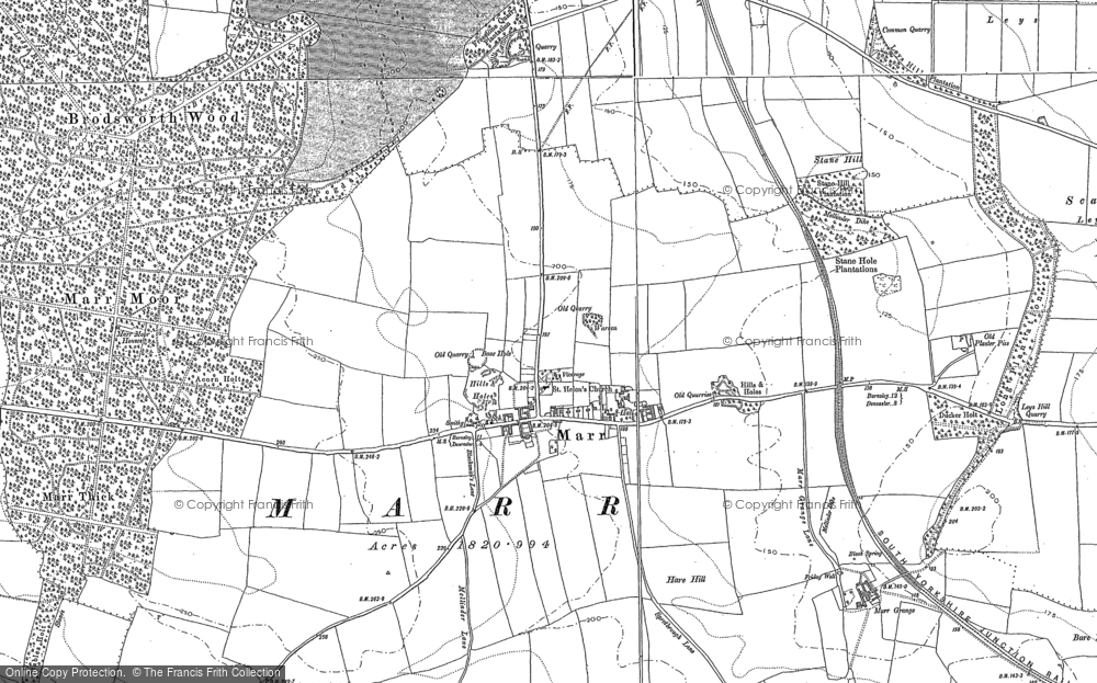 Old Map of Marr, 1891 - 1904 in 1891