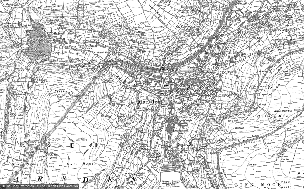 Old Map of Historic Map covering Bobus in 1890