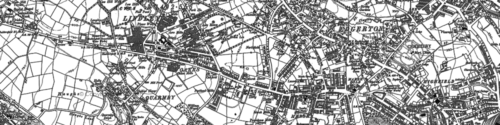 Old map of Marsh in 1889