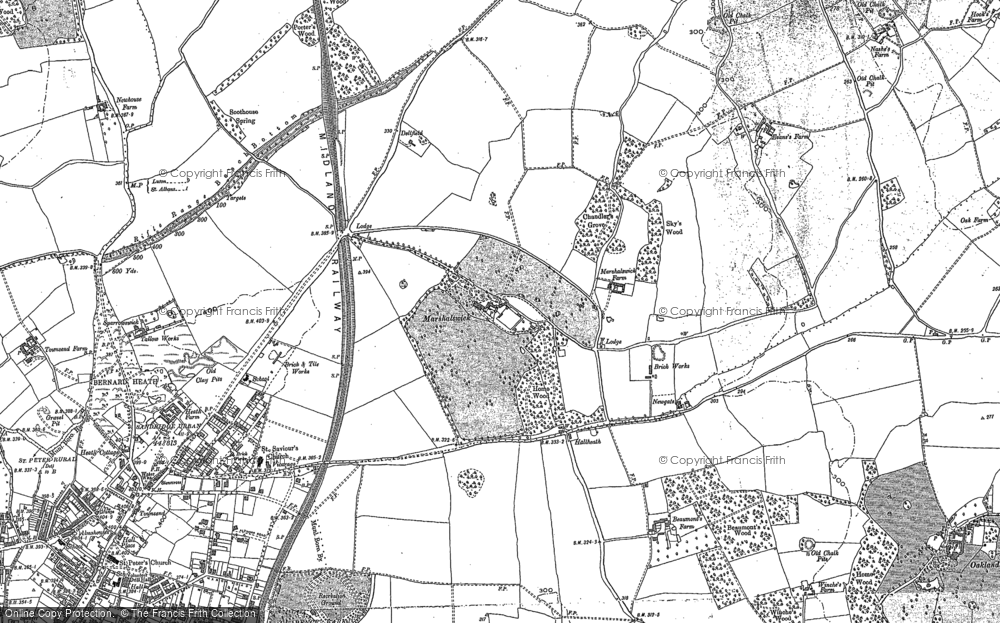 Old Map of Marshalswick, 1896 - 1897 in 1896