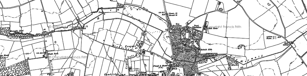 Old map of Marsham in 1885