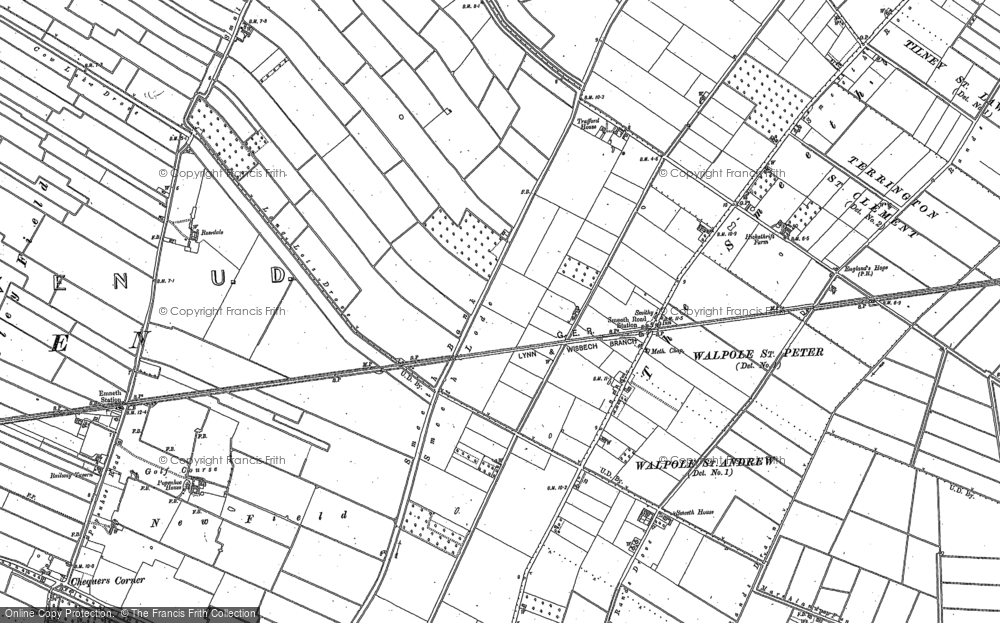 Old Map of Marshland St James, 1886 in 1886