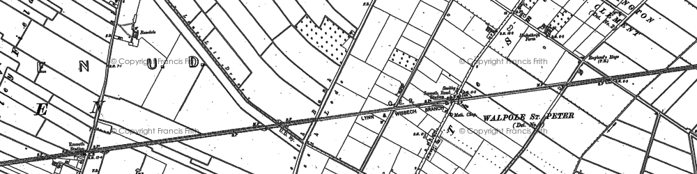 Old map of Marshland St James in 1886