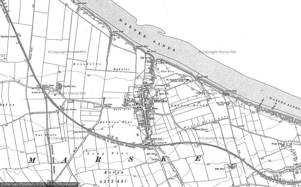 Old Map of Marske-By-The-Sea, 1913 in 1913