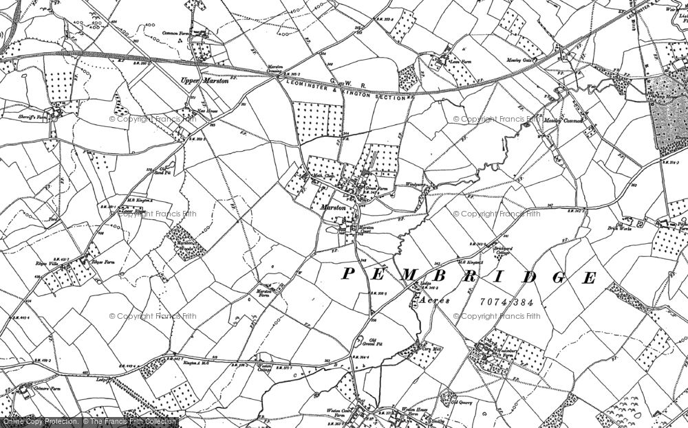 Old Map of Marston, 1885 in 1885