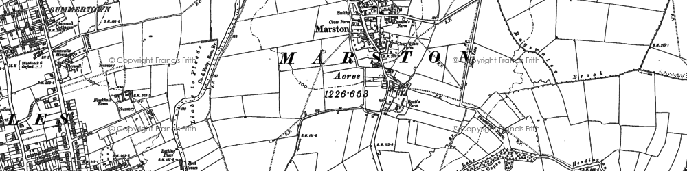 Old map of New Marston in 1898