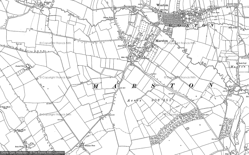 Old Map of Marston, 1899 in 1899