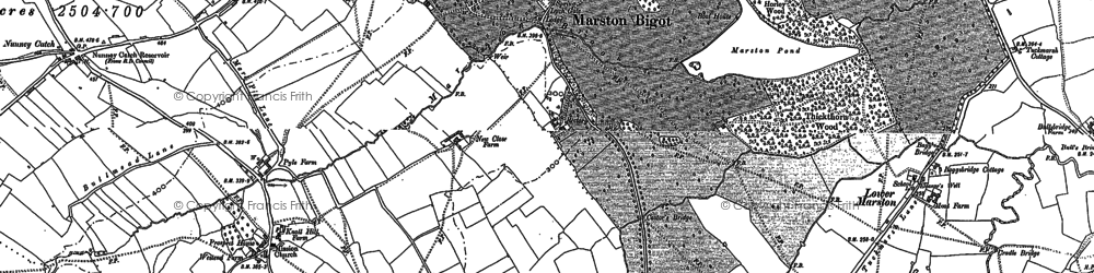 Old map of Marston Bigot in 1902