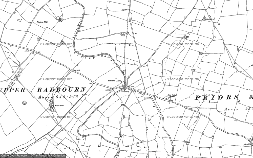 Old Map of Marston Doles, 1885 - 1904 in 1885